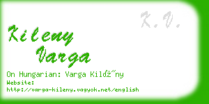kileny varga business card